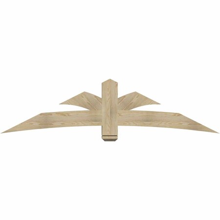 Ekena Millwork Davenport Rough Sawn Timber Gable Bracket, Douglas Fir, 84"W x 21"H x 6"D x 6"F, 6/12 Pitch GBW084X21X0606DAV00RDF